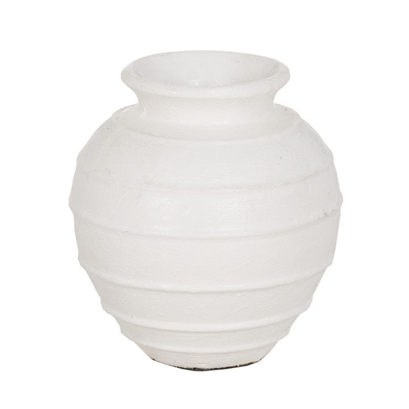 Vase en fibrociment blanc Ø 45cm hauteur 41cm, Folio