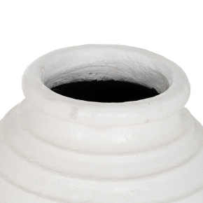 Cache Pot en fibrociment blanc Ø 39cm hauteur 60cm, Folio