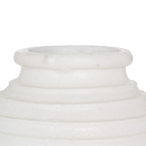 Cache Pot en fibrociment blanc Ø 39cm hauteur 60cm, Folio