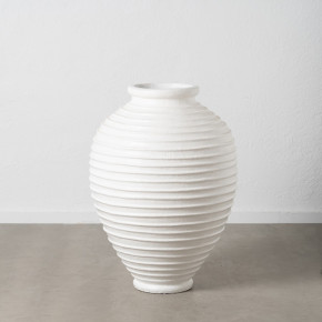 Cache Pot en fibrociment blanc Ø 72cm hauteur 100cm, Folio