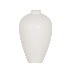 Vase en fibrociment blanc Ø38cm hauteur 60cm, Lym