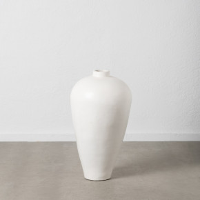 Vase en fibrociment blanc Ø45cm hauteur 80cm, Lym