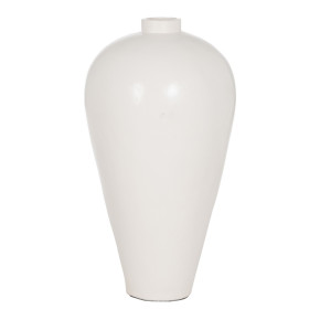 Vase en fibrociment blanc Ø51cm hauteur 100cm, Lym