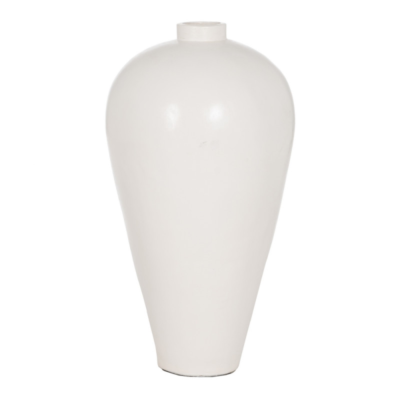 Vase en fibrociment blanc Ø51cm hauteur 100cm, Lym