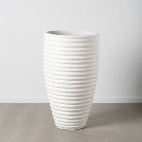 Cache Pot en fibrociment blanc Ø 82cm hauteur 120cm, Folio