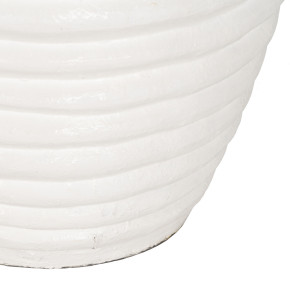 Cache Pot en fibrociment blanc Ø 82cm hauteur 120cm, Folio