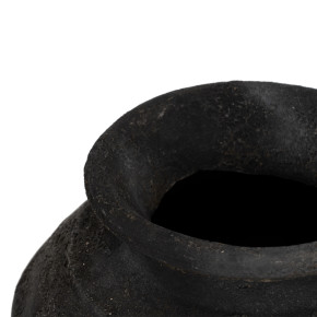 Vase en fibrociment noir Ø35cm hauteur 41cm, Foly