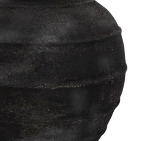 Vase en fibrociment noir Ø35cm hauteur 41cm, Foly