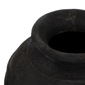 Vase en fibrociment noir Ø45cm hauteur 51cm, Foly