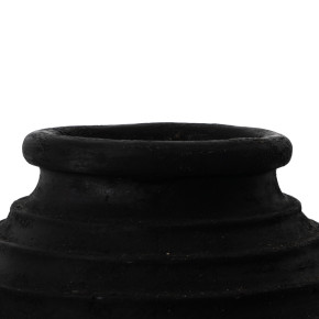 Vase en fibrociment noir Ø39cm hauteur 60cm, Jard