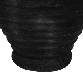 Vase en fibrociment noir Ø39cm hauteur 60cm, Jard