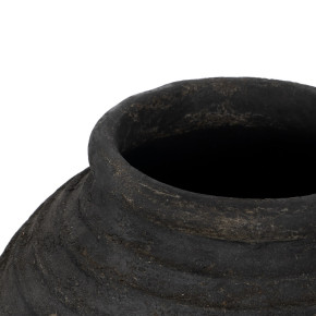 Vase en fibrociment noir Ø58cm hauteur 80cm, Jard