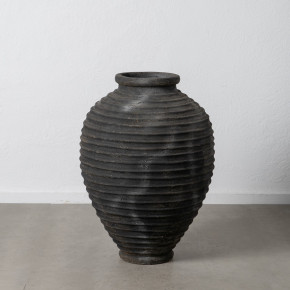 Vase en fibrociment noir Ø72cm hauteur 100cm, Jard