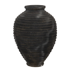 Vase en fibrociment noir Ø72cm hauteur 100cm, Jard