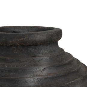 Vase en fibrociment noir Ø72cm hauteur 100cm, Jard