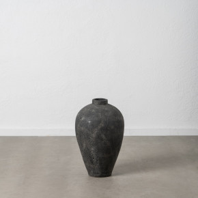 Vase en fibrociment gris Ø38cm hauteur 60cm, Lym