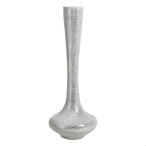 Vase en fibre de verre trempé argent Ø54cm hauteur 154cm, Izza