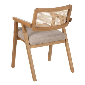 Lot de 2 chaises en bois naturelle 56x55x81cm, Ratn