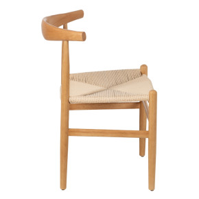 Lot de 2 chaises en bois hévéa 53,50x47x77cm - Cum