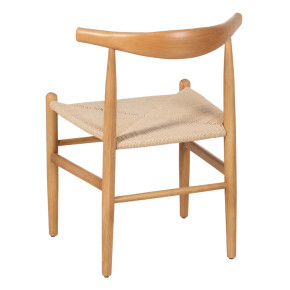 Lot de 2 chaises en bois hévéa 53,50x47x77cm - Cum