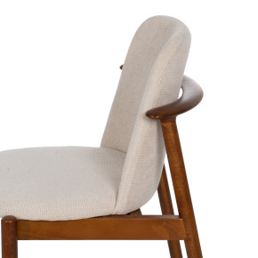 Chaise en bois et tissu écru, Maxi 58x58x83cm