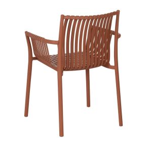 Lot de 4 chaises en polypropylène tuile 59x56,50x83cm