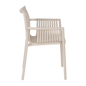 Lot de 4 chaises en polypropylène beige 59x56,50x83cm