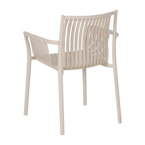 Lot de 4 chaises en polypropylène beige 59x56,50x83cm