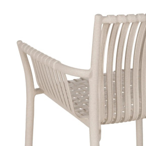 Lot de 4 chaises en polypropylène beige 59x56,50x83cm