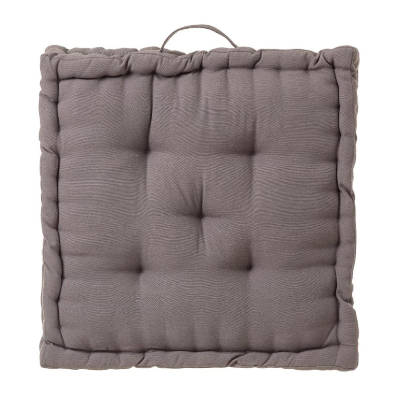 Coussin de sol coton gris 45x45cm, Magic