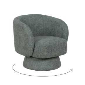 Fauteuil tissu chenille vert, Etofe