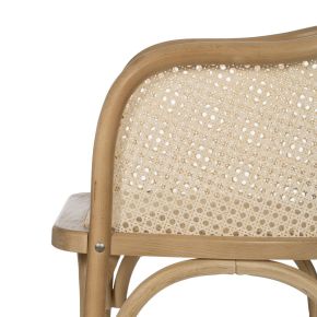 Chaise en bois noir arrondie, Lacery