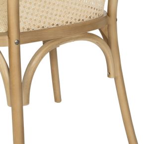 Chaise en bois noir arrondie, Lacery