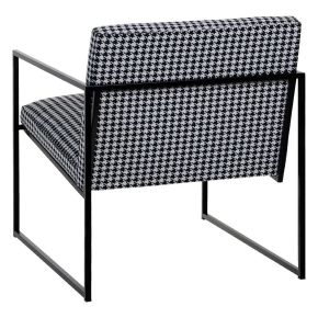 Fauteuil carré vichy noir, Square