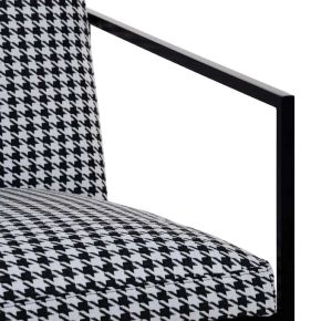 Fauteuil carré vichy noir, Square