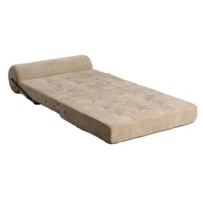 Faiteuil canapé tissu chenille beige, Maxi