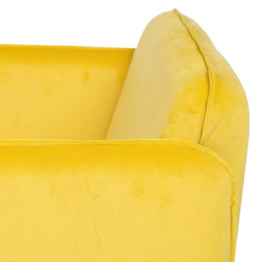 Fauteuil velours moderne uni jaune Norma