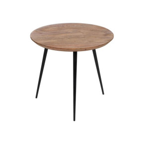 3 tables basses rondes en bois d'acacia