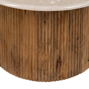 Table basse en marbre et bois de manguier