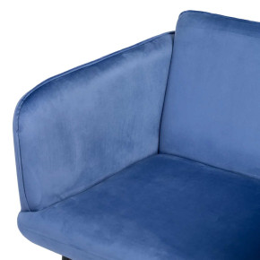 Fauteuil velours moderne uni bleu Norma