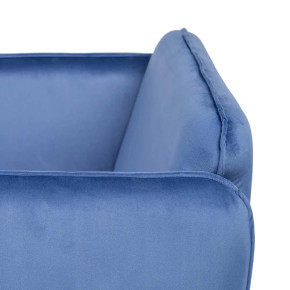 Fauteuil velours moderne uni bleu Norma