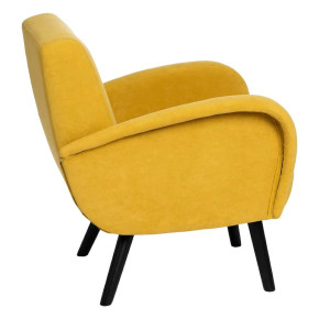 Fauteuil retro en velours jaune - Talas