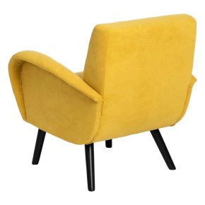 Fauteuil retro en velours jaune - Talas