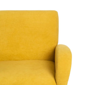 Fauteuil retro en velours jaune - Talas