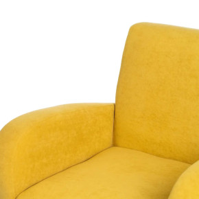 Fauteuil retro en velours jaune - Talas