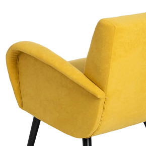 Fauteuil retro en velours jaune - Talas