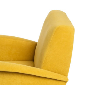 Fauteuil retro en velours jaune - Talas