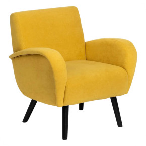 Fauteuil retro en velours jaune - Talas