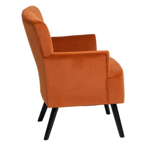 Fauteuil moderne en velours terracotta - Kosy