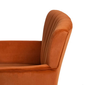 Fauteuil moderne en velours terracotta - Kosy